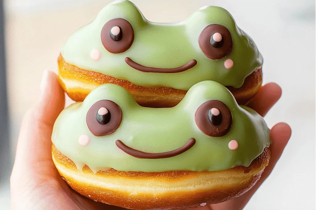 Matcha Frog Donuts