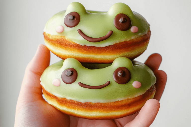 Matcha Frog Donuts