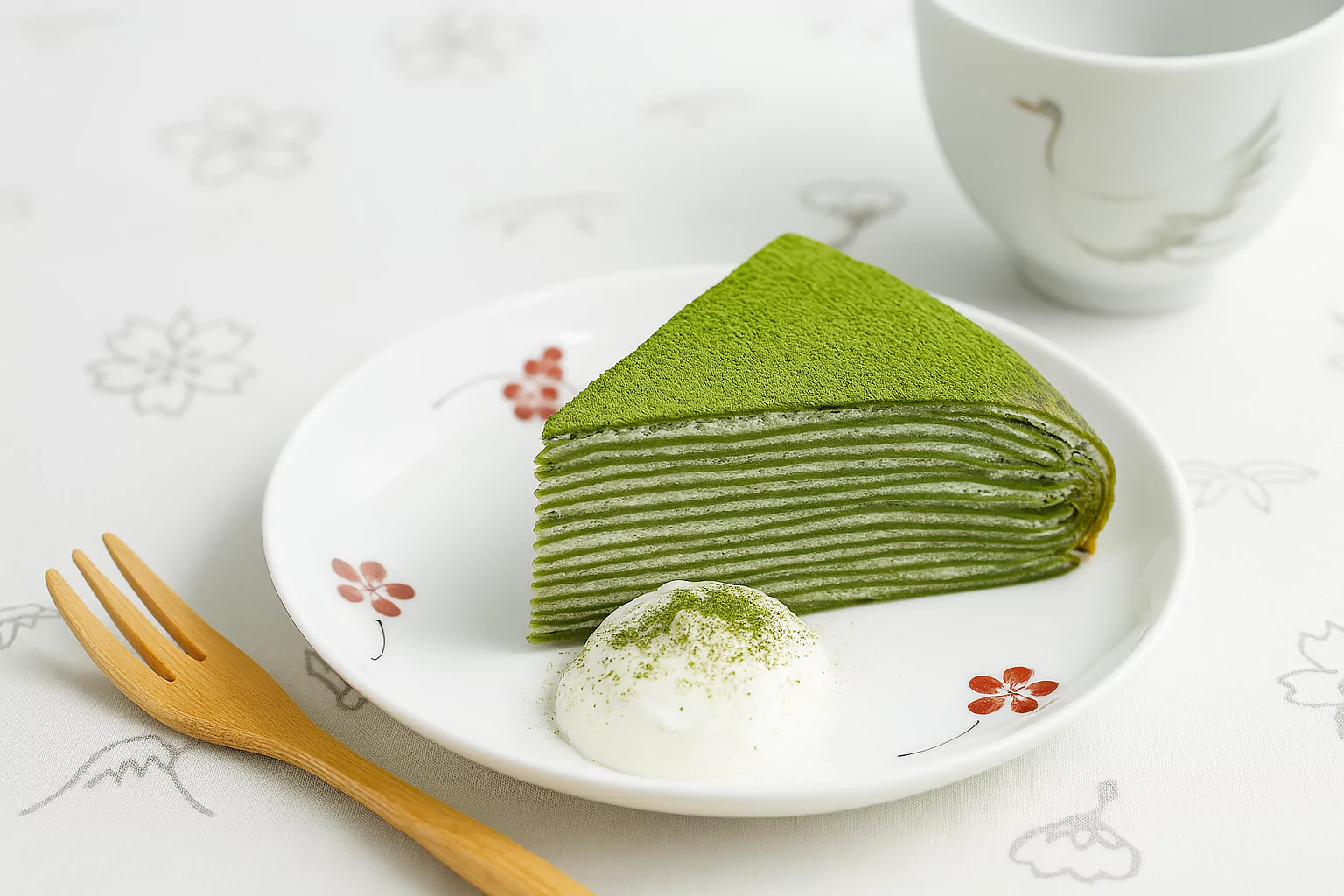 Matcha Mille Crepe Cake