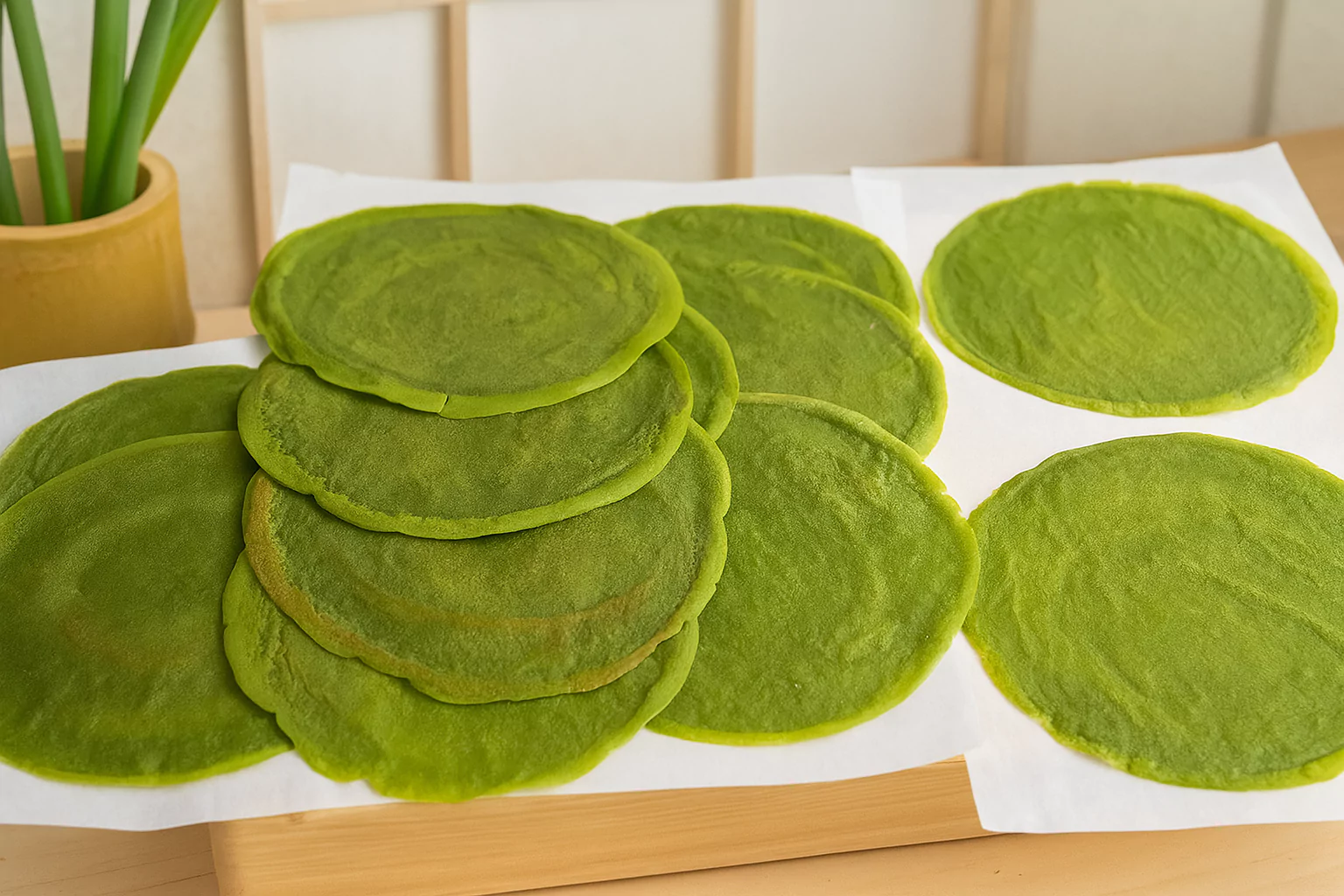 Matcha Mille Crepe Cake