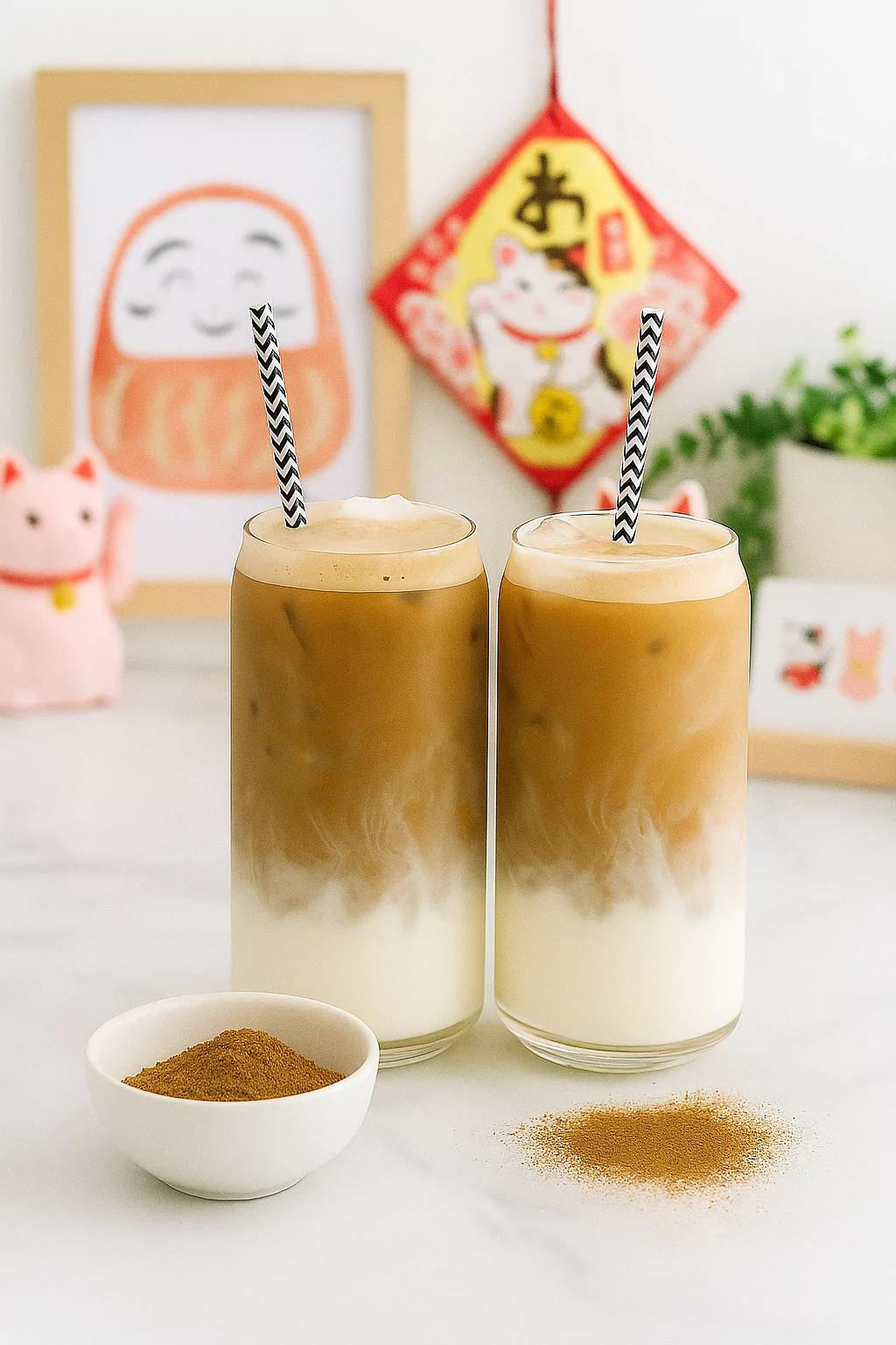 Iced Hojicha Latte