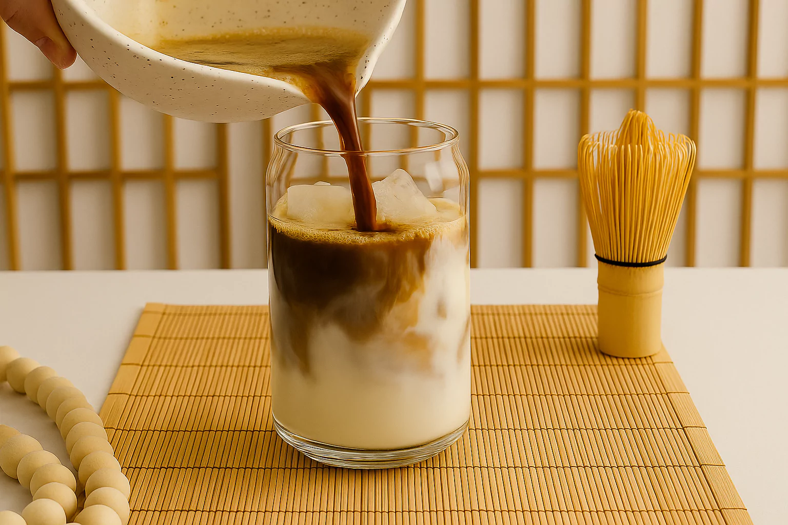 Iced Hojicha Latte