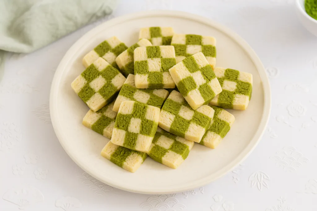 Matcha Checkerboard Cookies