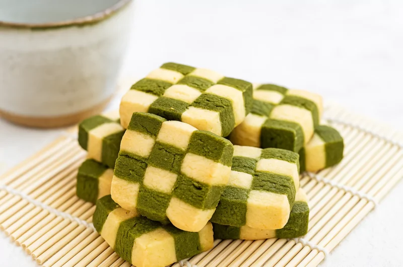 Matcha Checkerboard Cookies 抹茶アイスボックスクッキー
