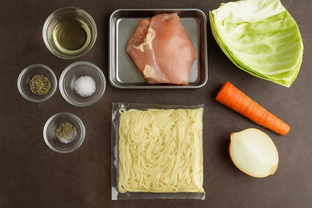Chicken Yakisoba Ingredients