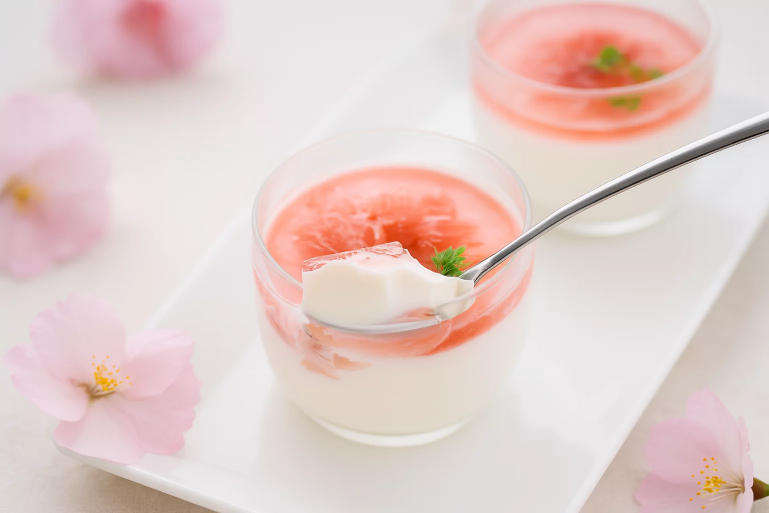 Cherry Blossom Milk Pudding 桜ミルクプリン