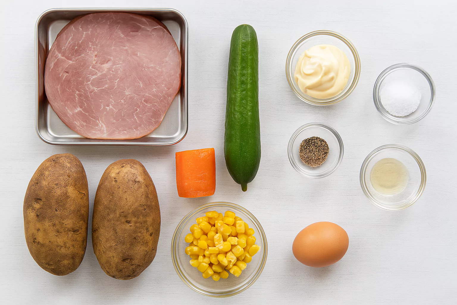 Ingredients for Japanese Potato Salad Recipe