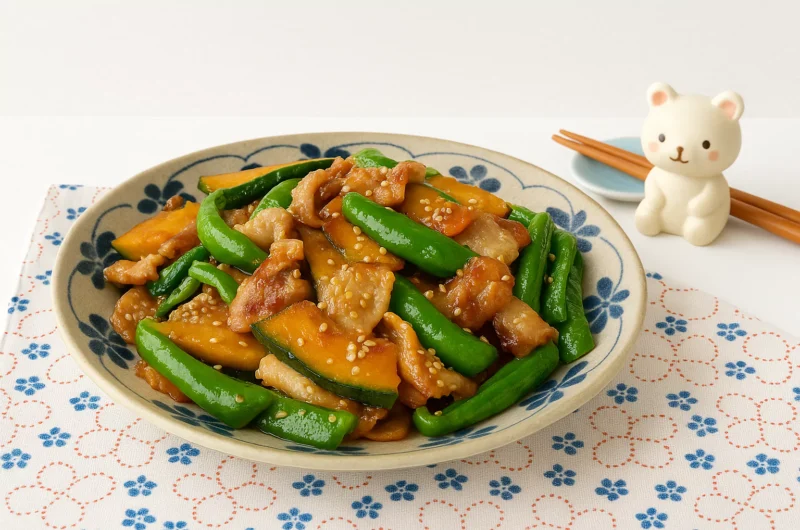 Pumpkin and Bell Peppers カボチャとピーマン