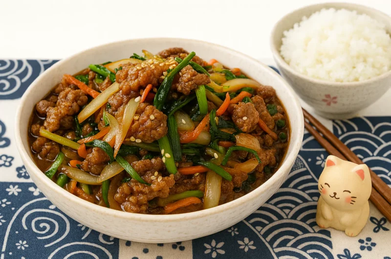 Stir-fried Beef and Chives 牛肉とチャイブの炒め物