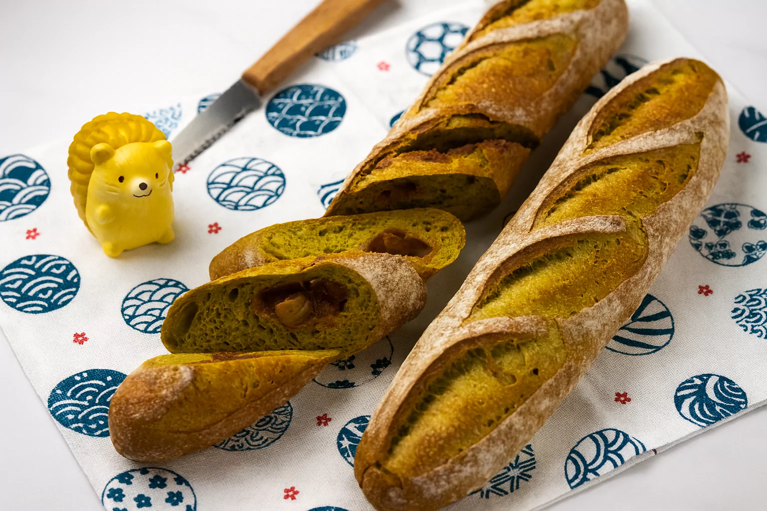 Matcha Chestnut Baguette (抹茶栗バゲット)