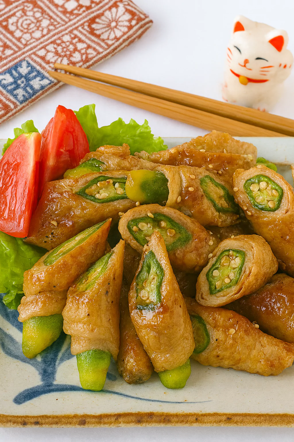Okra Beef Roll (オクラビーフロール) @JapanDishes