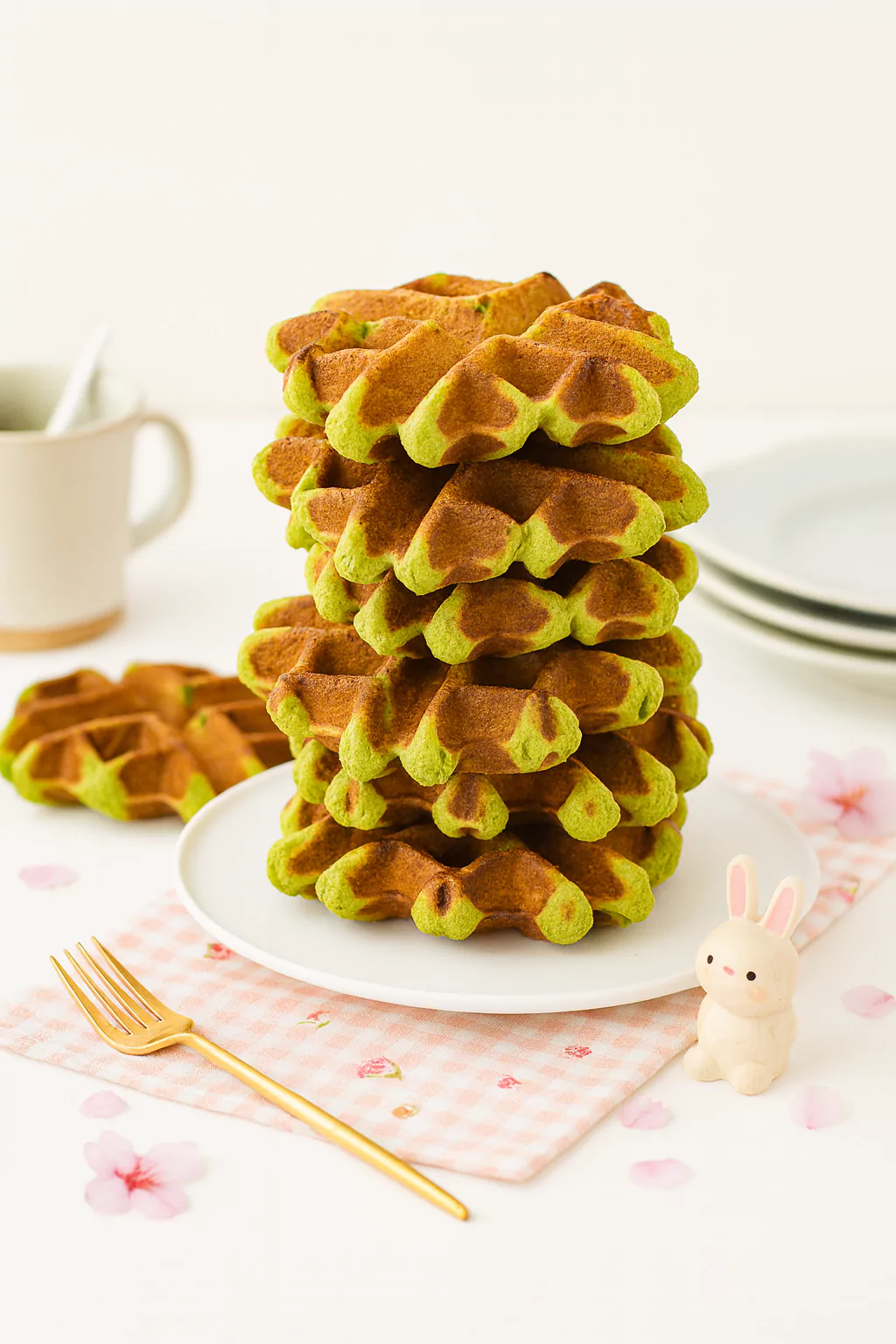 Matcha Mochi Waffles (抹茶餅ワッフル)