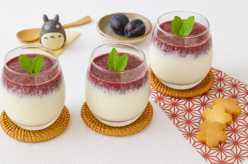 Two-layer drink of Kyoho grape and amazake