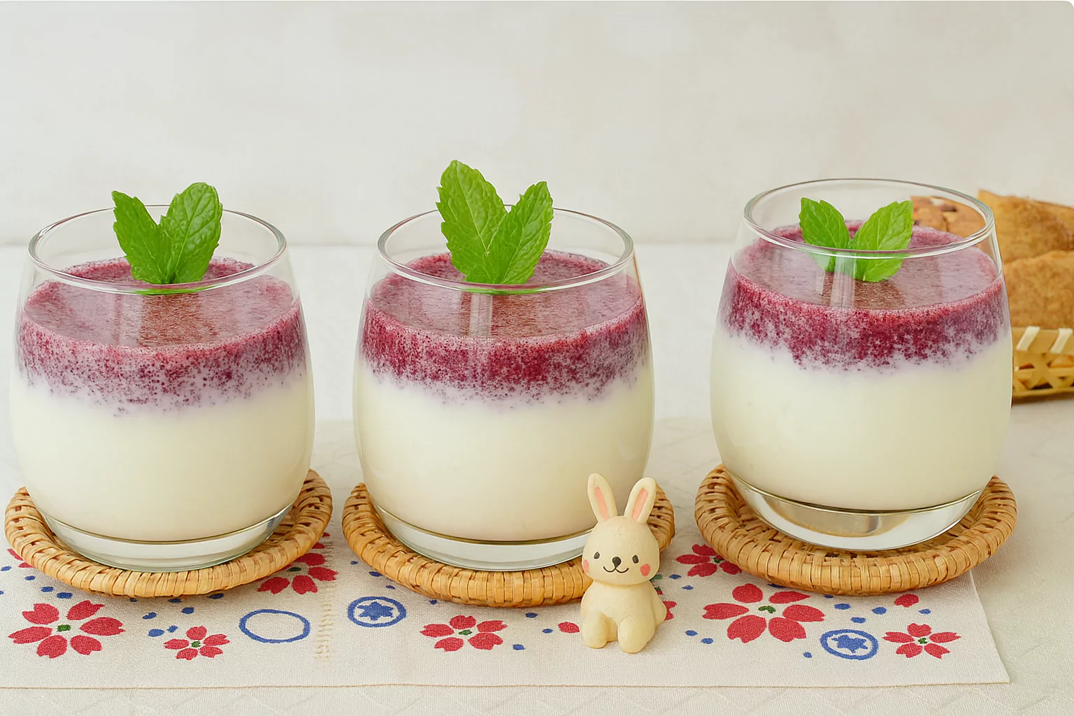 Two-layer drink of Kyoho grape and amazake 