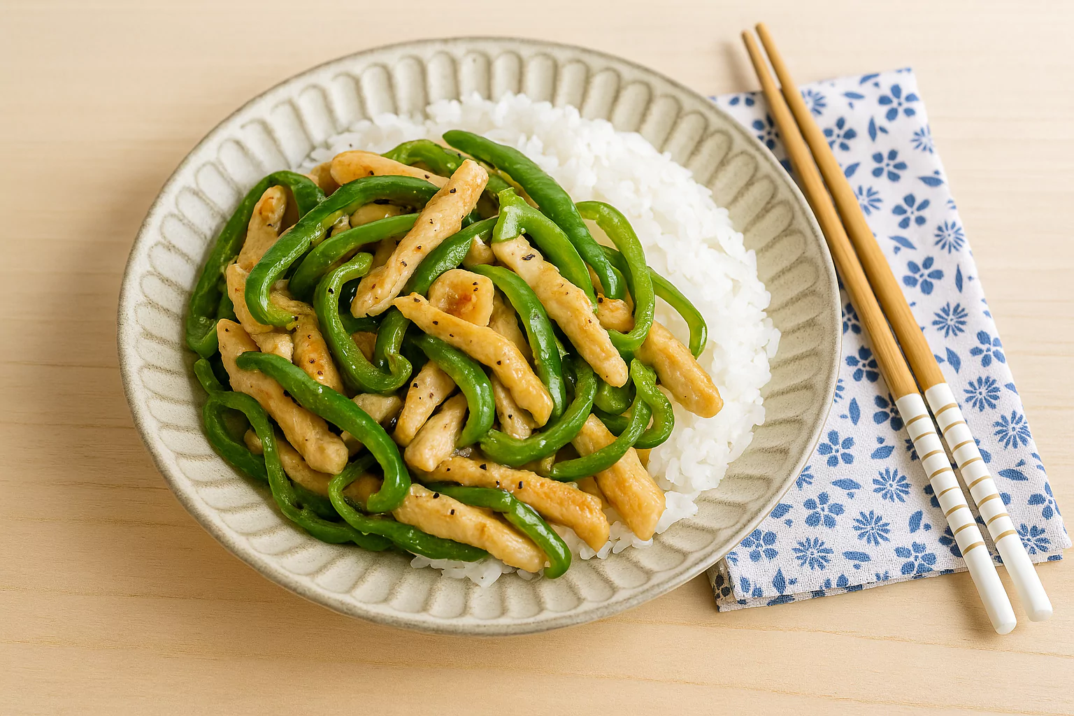 Chinjao Rosu (チンジャオロース) @JapanDishes