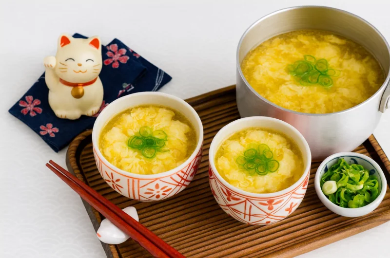 Japanese Egg Drop Soup (Kakitamajiru) かきたま汁