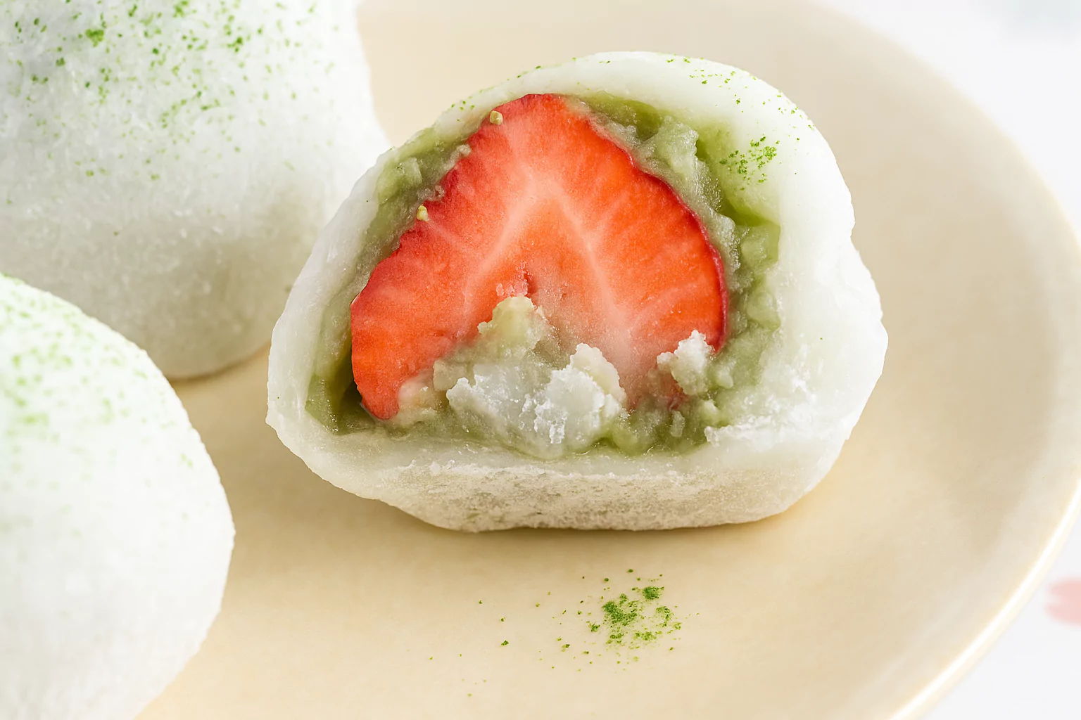 Strawberry Matcha Daifuku Mochi
