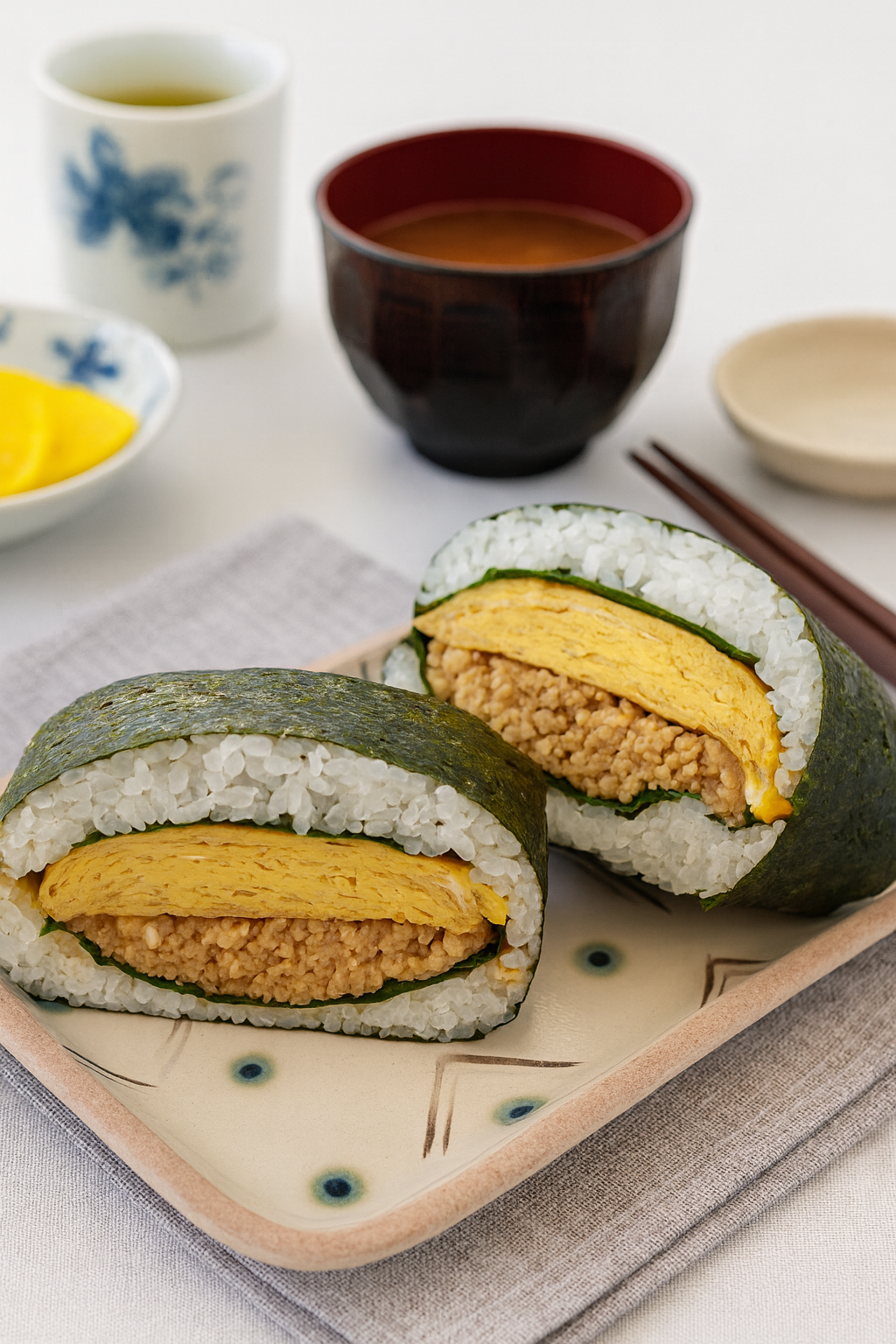 Chicken Onigirazu (鶏おにぎらず)