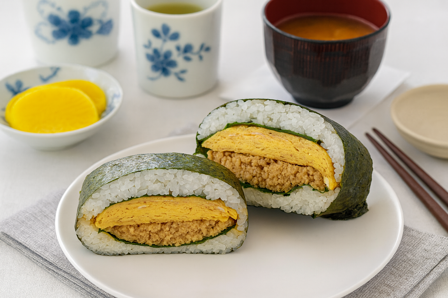 Chicken Onigirazu (鶏おにぎらず)