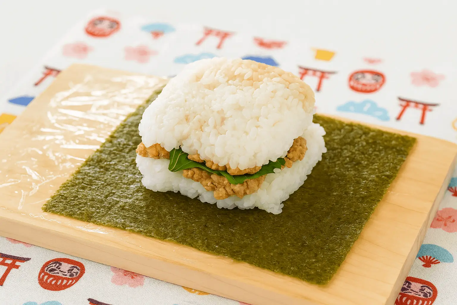 Chicken Onigirazu (鶏おにぎらず)