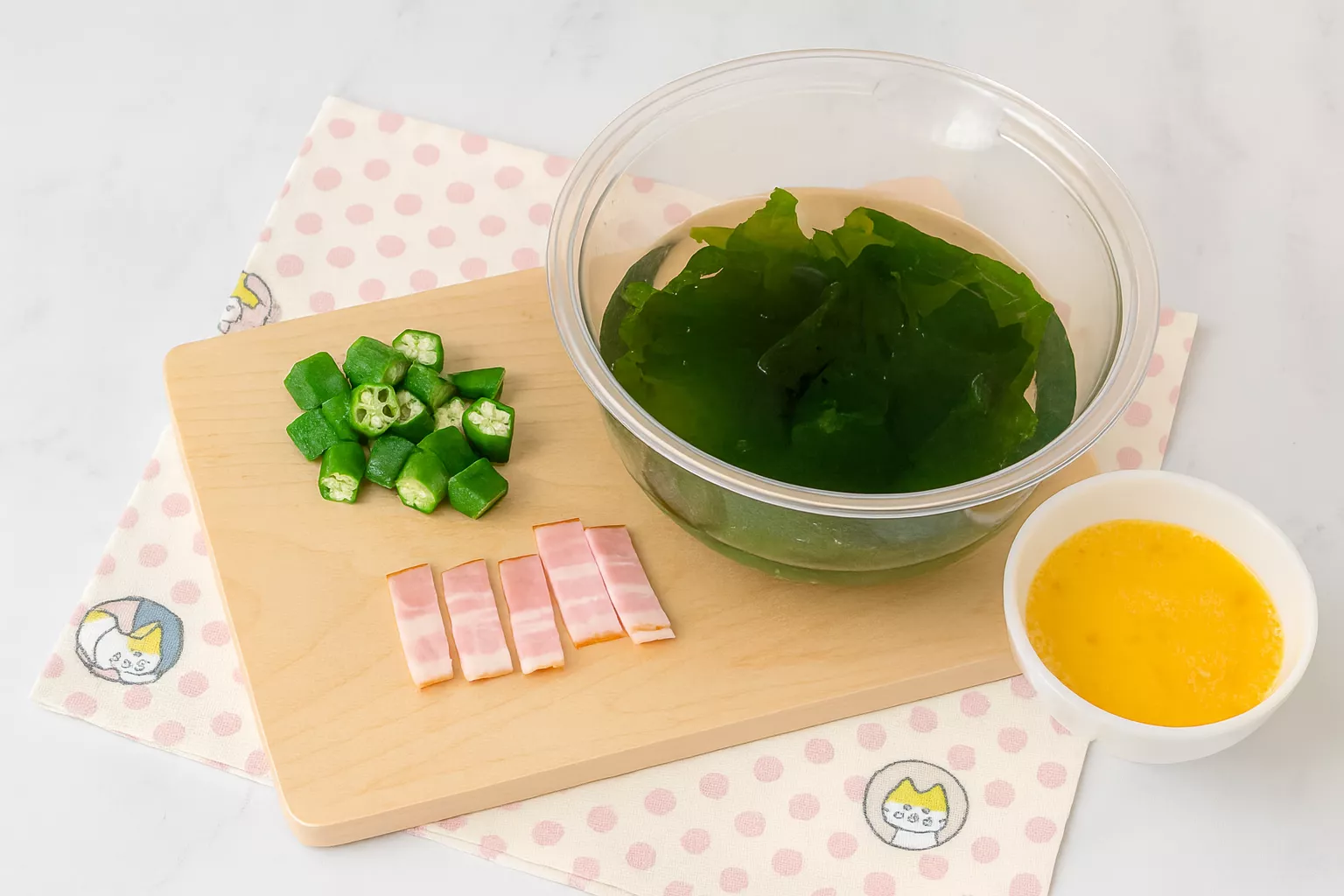Okra Seaweed Soup オクラとわかめのスープ @JapanDishes