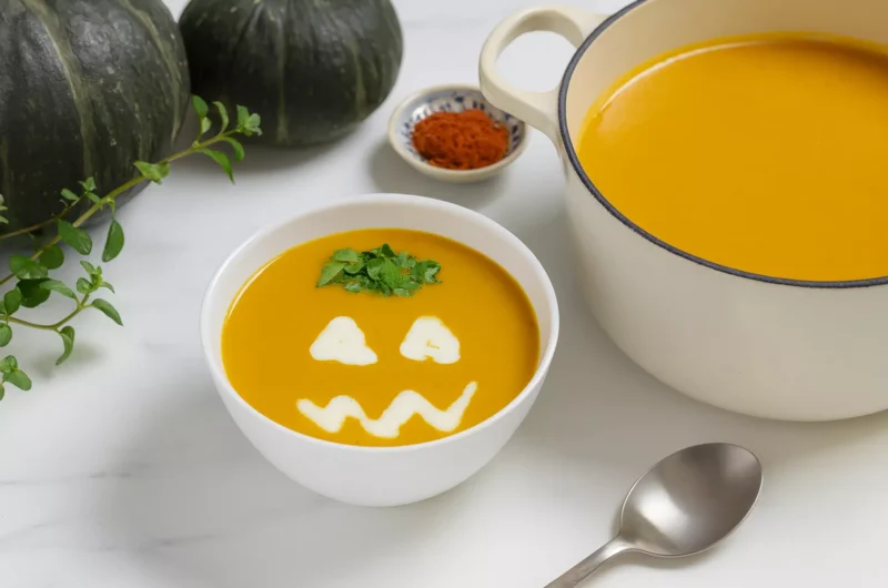 Japanese Pumpkin Soup かぼちゃのスープ: (Kabocha no Sūpu)