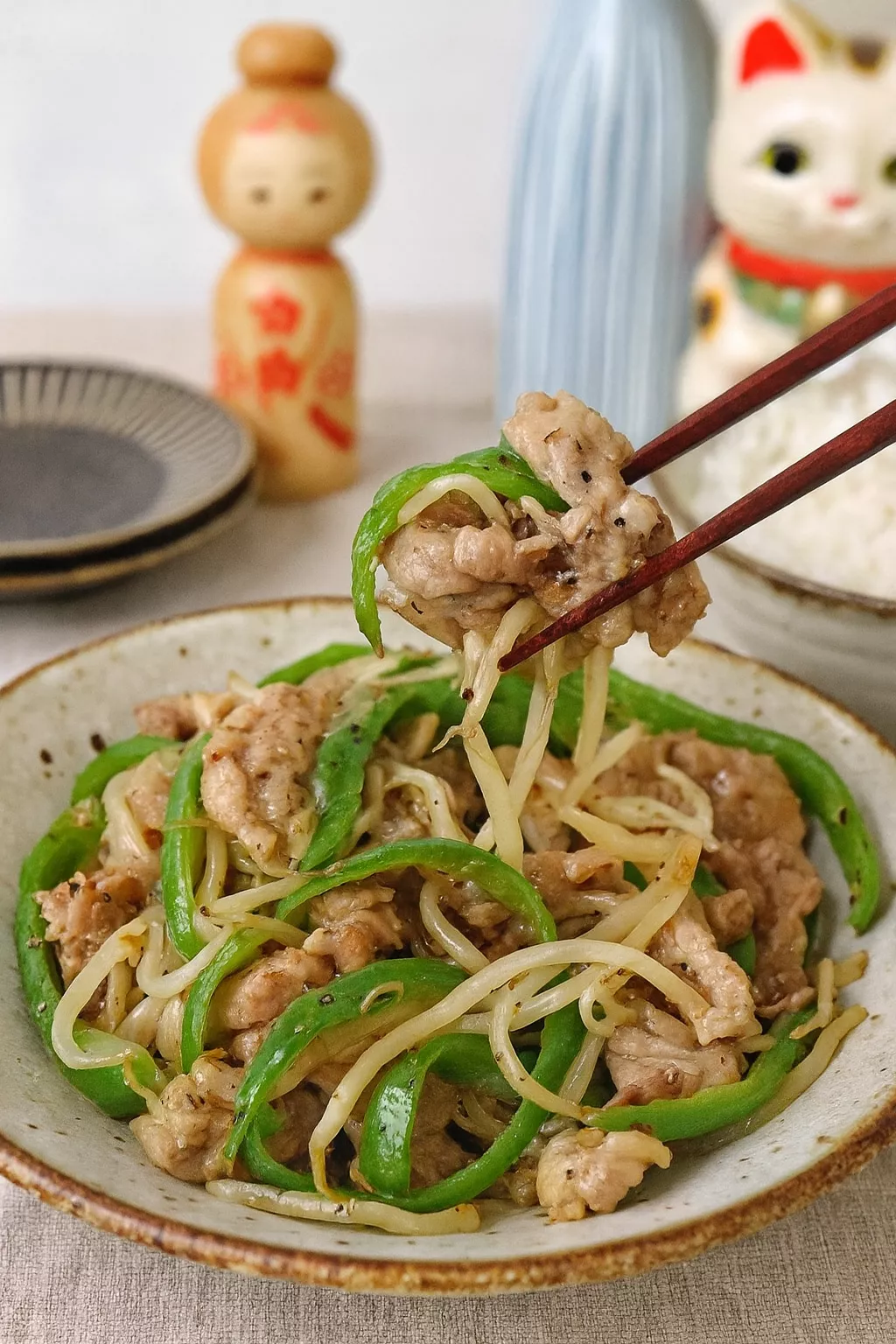 Japanese Stir-fry  (豚肉とピーマンの炒め物) 