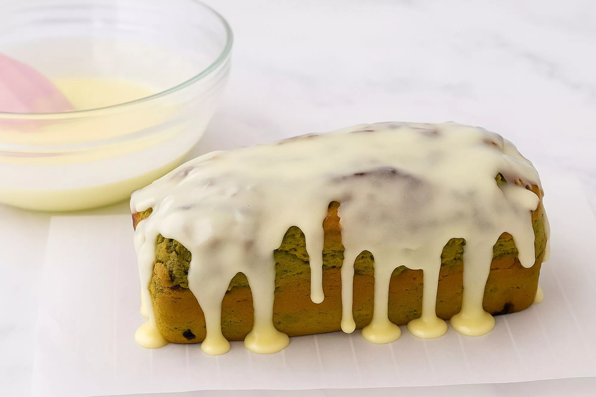 White Choco Matcha Pound Cake