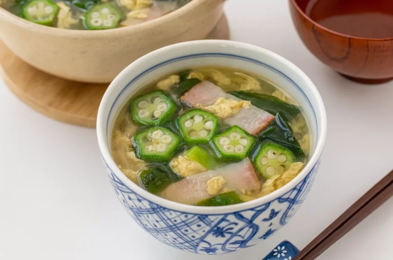 Japanese Okra Seaweed Soup オクラとわかめのスープ : How to Cook in Just 10 Minutes