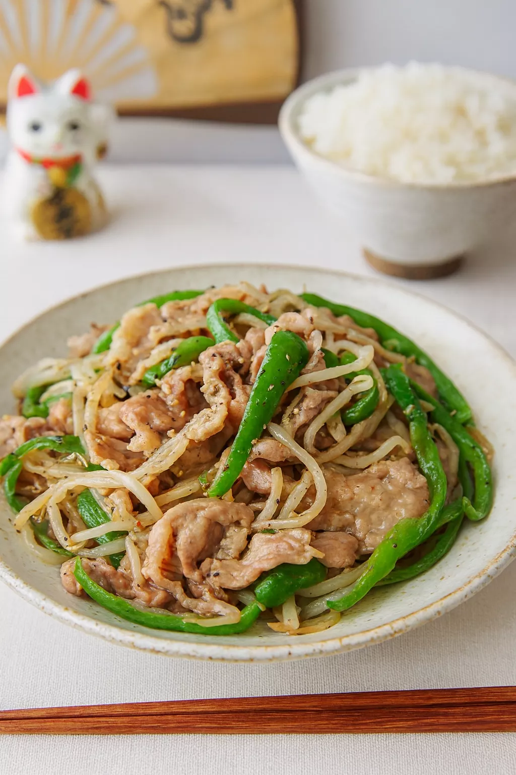 Japanese Stir-fry  (豚肉とピーマンの炒め物) 