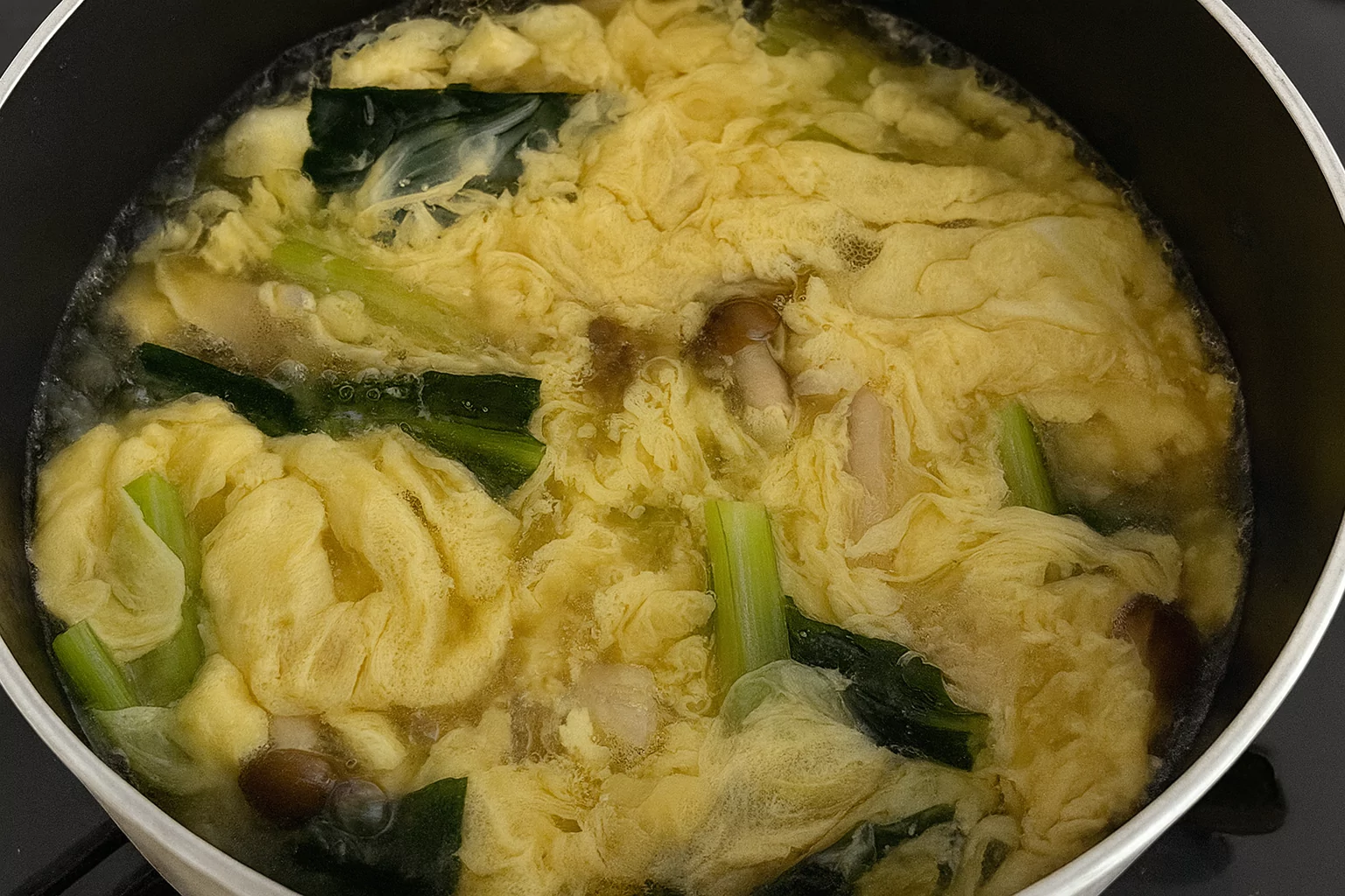 Komatsuna soup (小松菜スープ) @JapanDishes