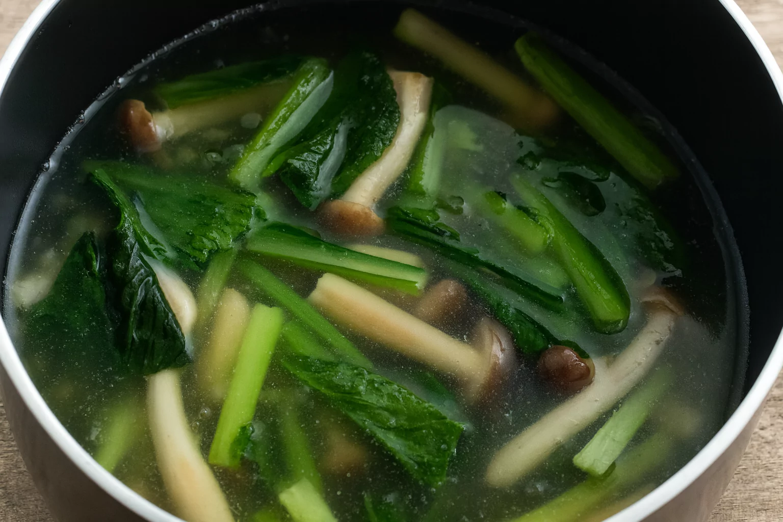 Komatsuna soup (小松菜スープ) @JapanDishes