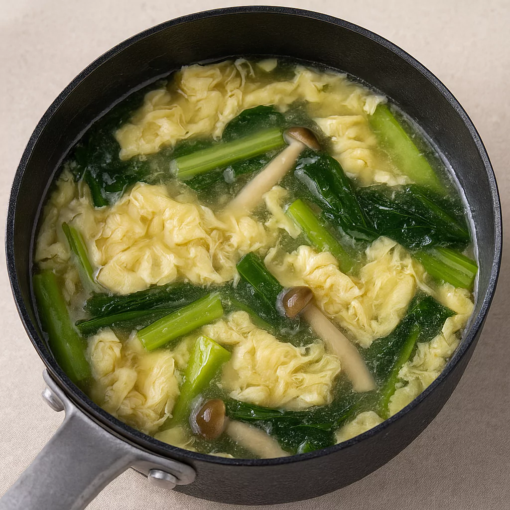 Komatsuna soup (小松菜スープ) @JapanDishes