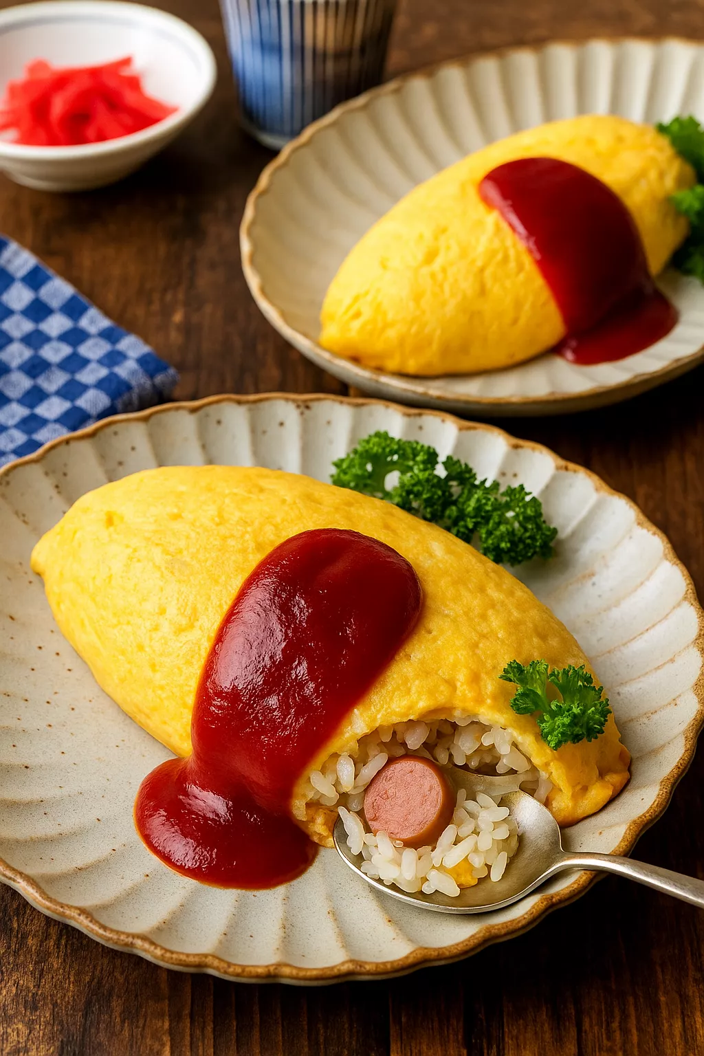 (Japanese Omelette Rice) オムライス (Japanese Omelette Rice) オムライス