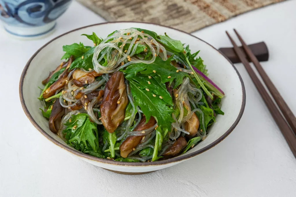 Japanese Vermicelli Salad with Maitake Mushrooms
