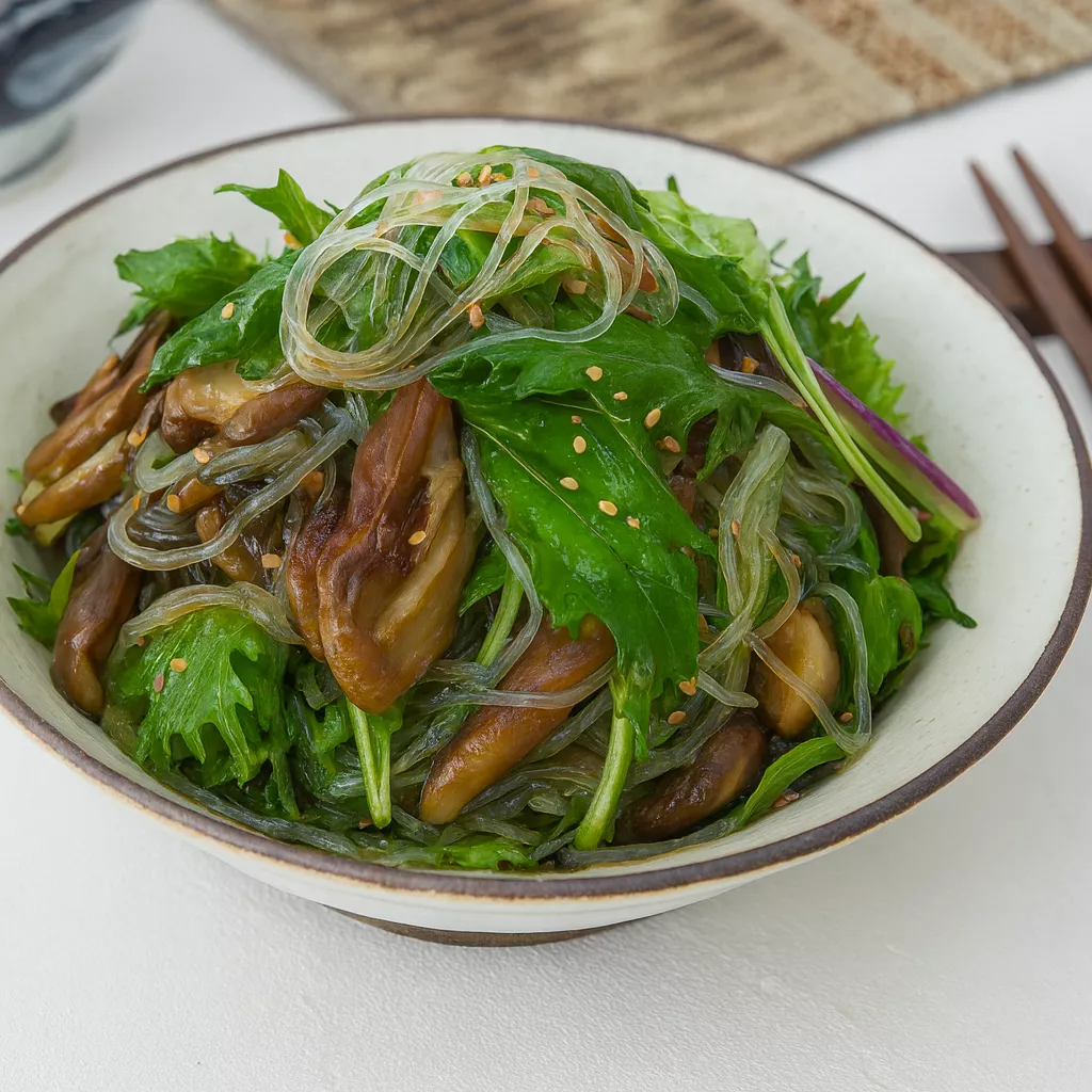 Japanese Vermicelli Salad with Maitake Mushrooms