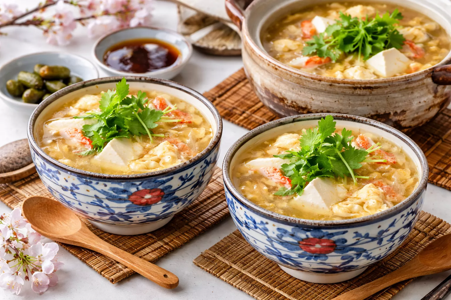 Japanese Kani Tamago Soup 蟹と卵のスープ