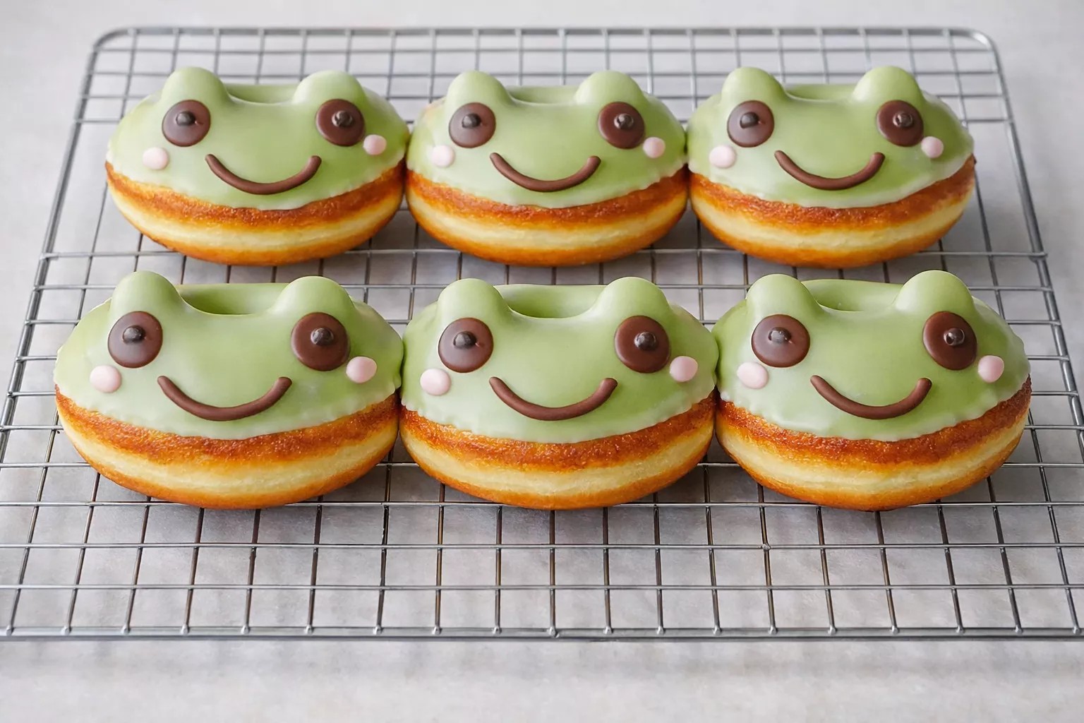 Matcha Frog Donuts