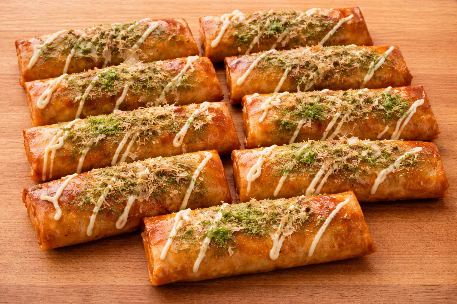 Takoyaki-style spring rolls Takoyaki-style spring rolls