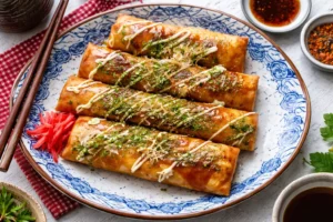 Takoyaki-style spring rolls