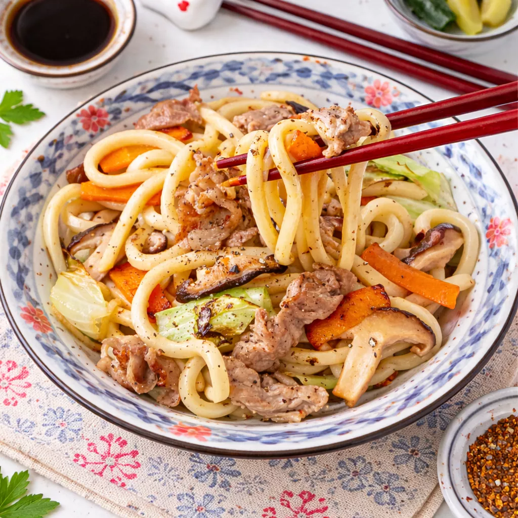 Garlic Pepper Yaki Udon ガーリックペッパー焼きうどん Garlic Pepper Yaki Udon ガーリックペッパー焼きうどん