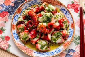 Octopus with Pesto Sauce ペストソースのタコ