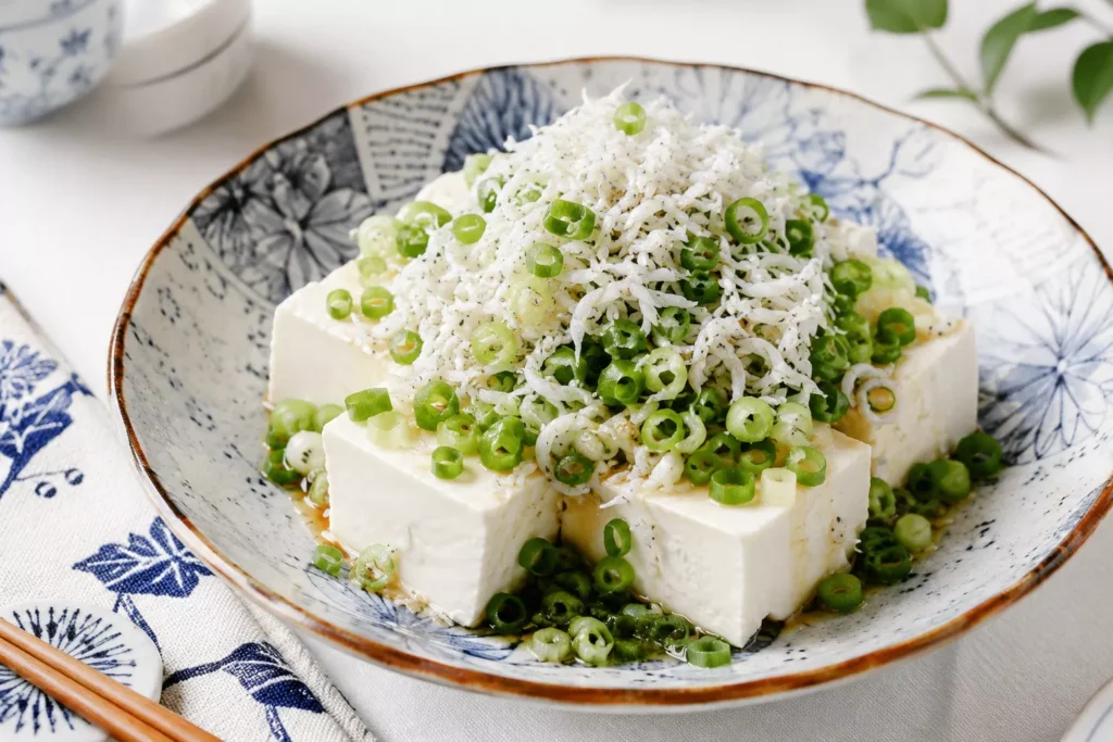 Dried Sardine and Green Onion Tofu