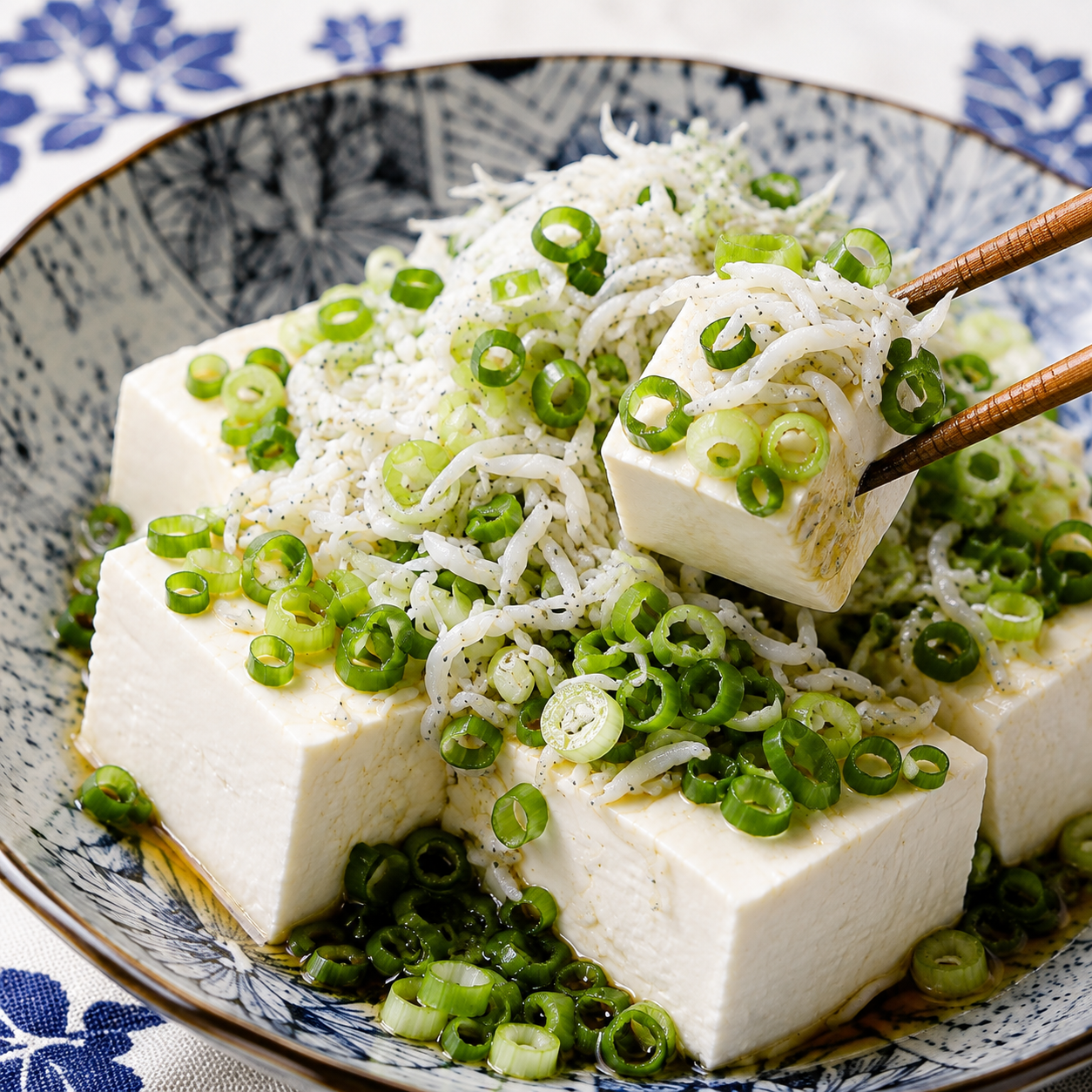 Dried Sardine and Green Onion Tofu Dried Sardine and Green Onion Tofu