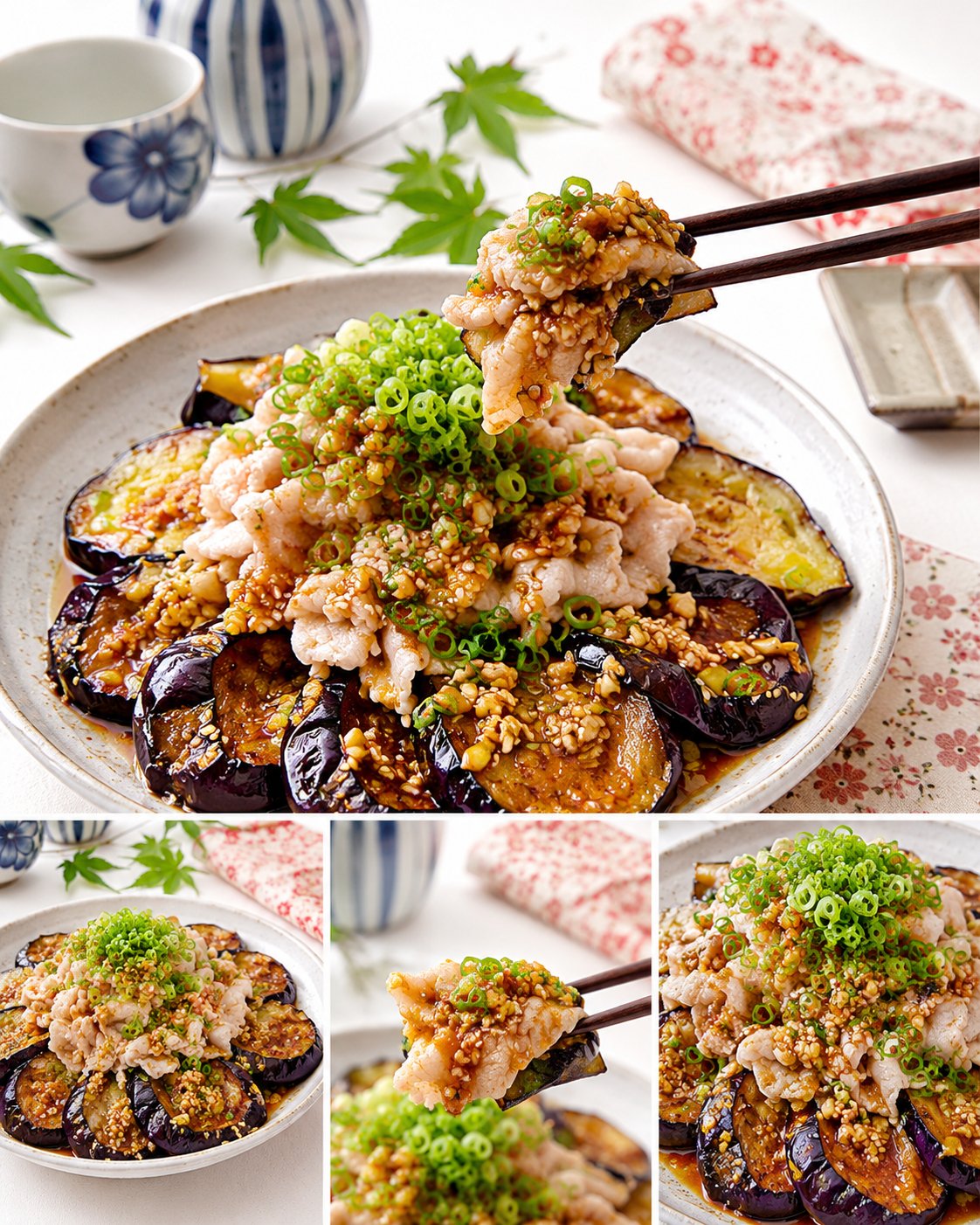 Eggplant and Pork Shabu-Shabu (2) Eggplant and Pork Shabu-Shabu