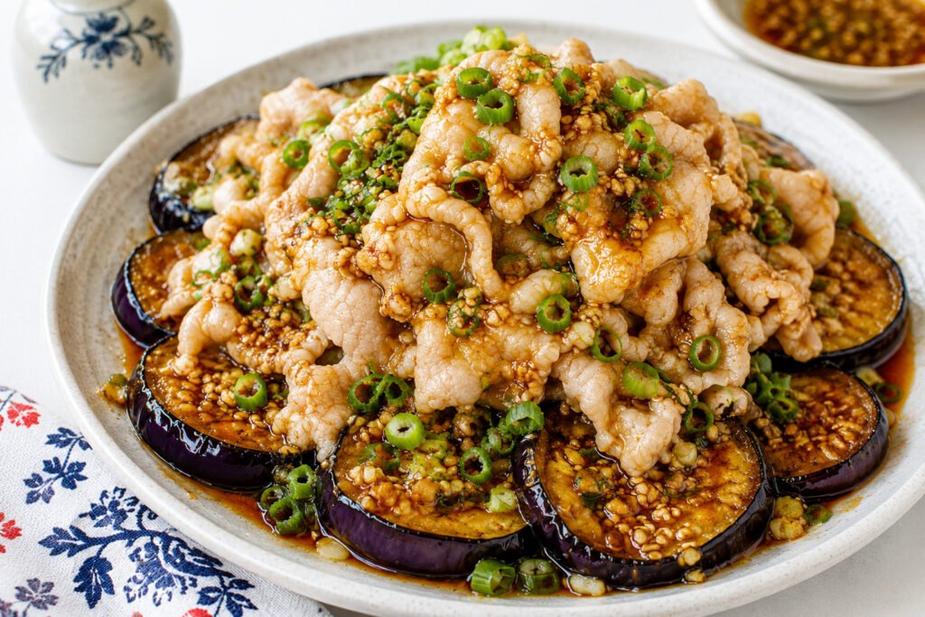 Eggplant and Pork Shabu-Shabu