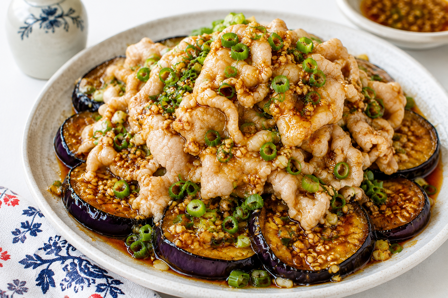 Eggplant and Pork Shabu-Shabu