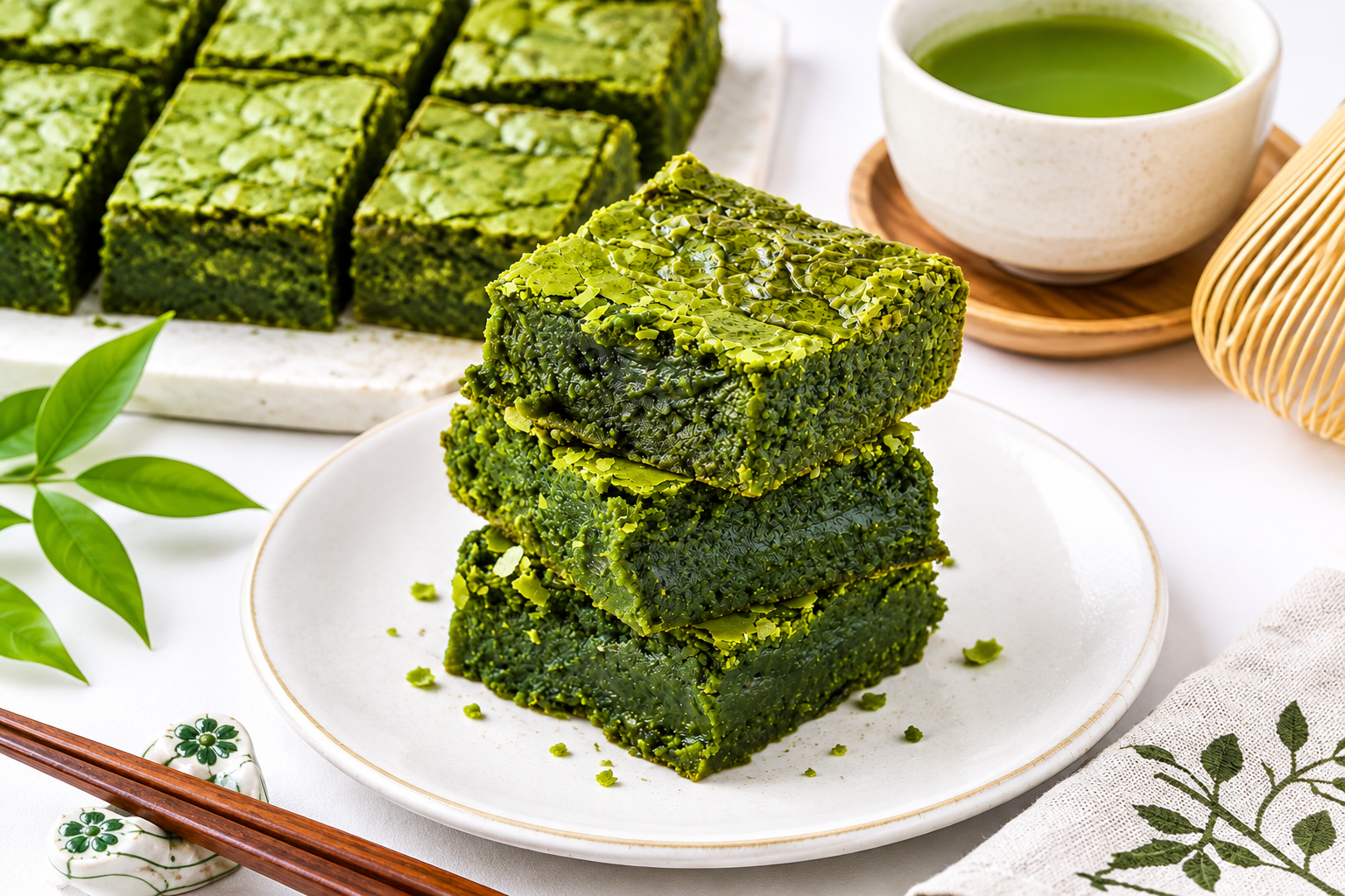 Matcha Brownies 抹茶ブラウニー Matcha Brownies