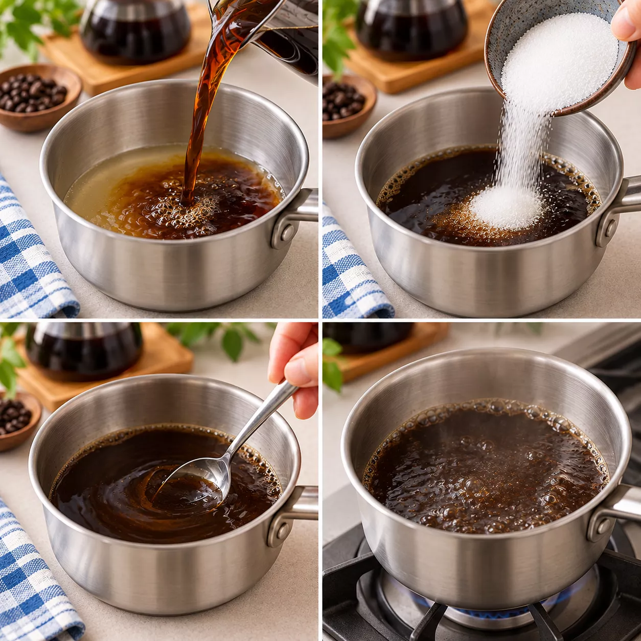 Step 2 Add the Coffee and Sugar Coffee Jelly