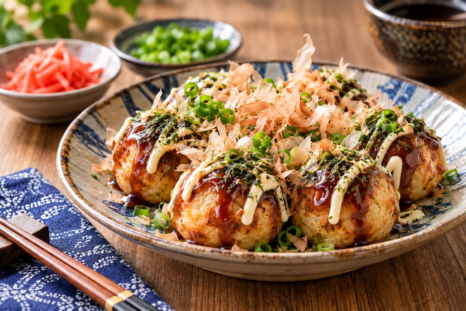 Step 4 Sauce, Top, and Serve Takoyaki
